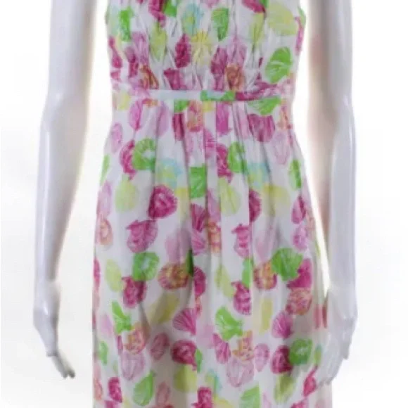 Lily Pulitzer Strapless Dress- Classic Seashell Pattern- 100% cotton- ADORABLE! - Picture 2 of 6
